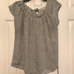 LC Lauren Conrad Pleated Neck Blouse
